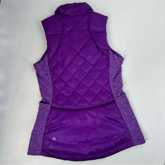 LULULEMON Down For A Run Tender Violet Quilted Vest Sz 6 - Picture 4 of 7
